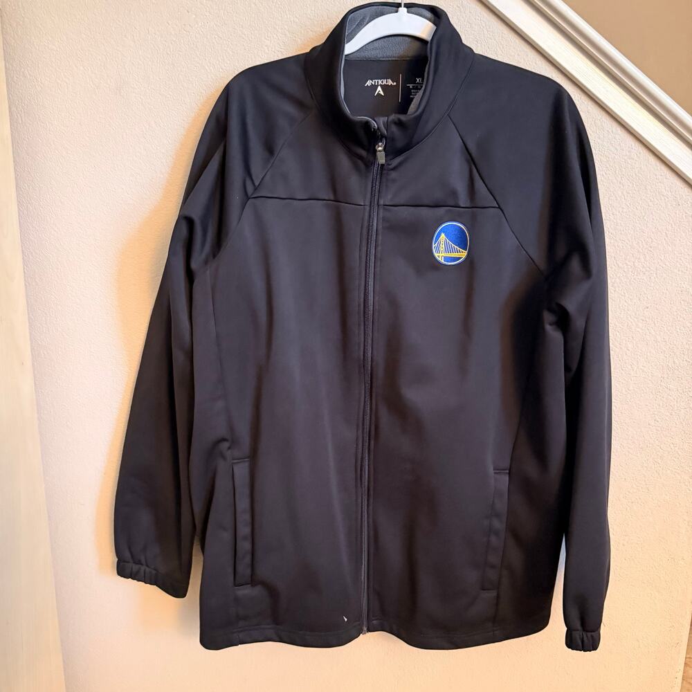 Antigua Sz XL Men Golden State Warriors Full Zip Fleece Jacket